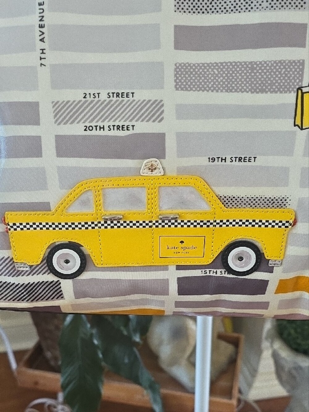 kate spade Yellow Taxi Floral District Map Tote - Picture 3 of 5
